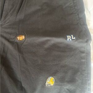 Black Polo Ralph Lauren Embroidered Pants
